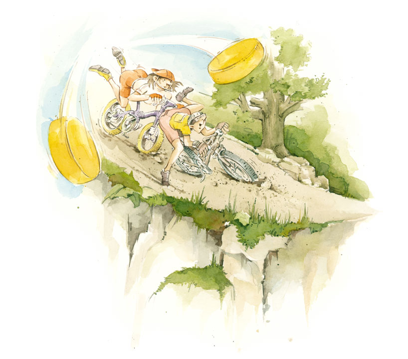 K&auml;se, Mountainbiker