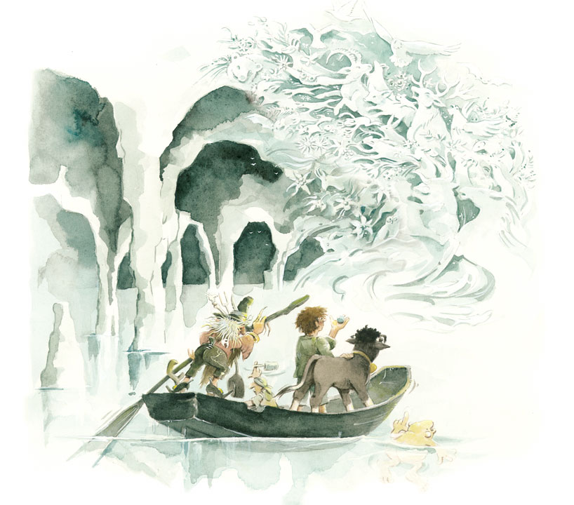 H&ouml;hle, Wasser, Schiff, Boot, Bertl, Vinzi, Geister